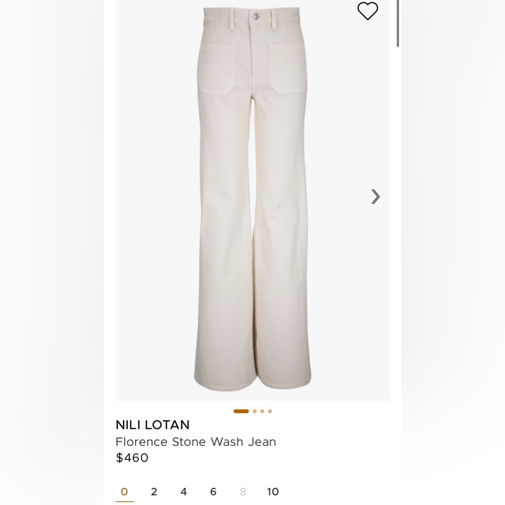 Nili Lotan Size 0 NWT Wide Leg Pant